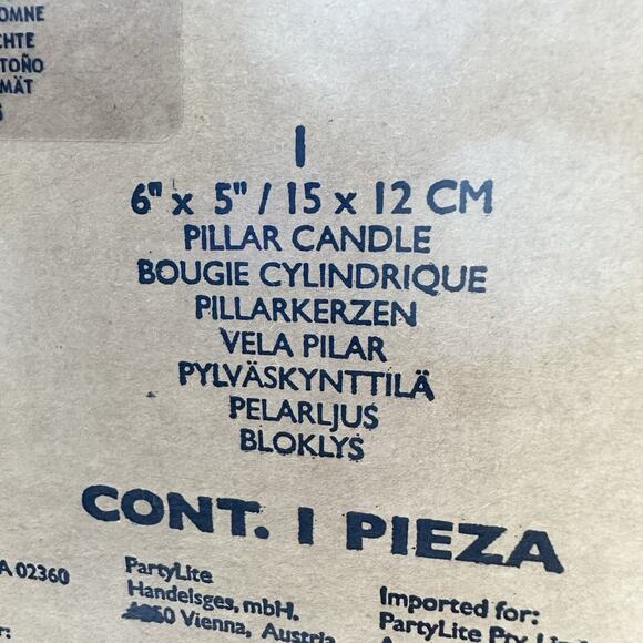 PartyLite M65062 Fall Fruits Pillar Candle 3 Wick Candle - Picture 6 of 6